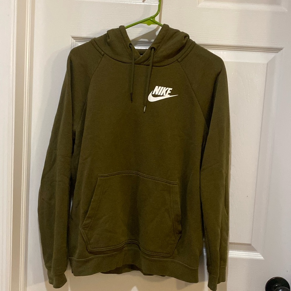 Olive green Nike hoodie